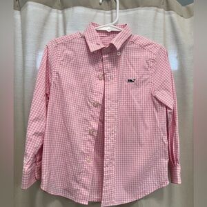 Vineyard Vines boys  Casual Pink Checkered Shirt